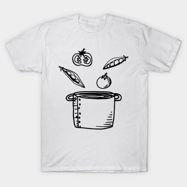 Retro Vegetable Soup T-Shirt by SWON Design